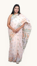 Ivory Baluchari Taant Saree: West Bengal