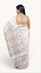 Ivory Baluchari Taant Saree: West Bengal